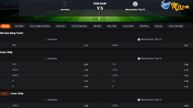 Juventus vs Manchester City